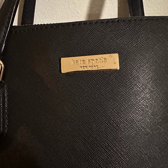 Kate Spade New York Black Leather Satchel Bag with Detachable Long Strap - Picture 2 of 16